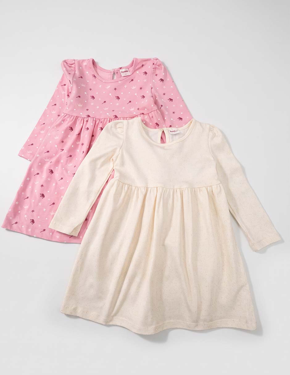 Set vestido manga larga para niña 3
