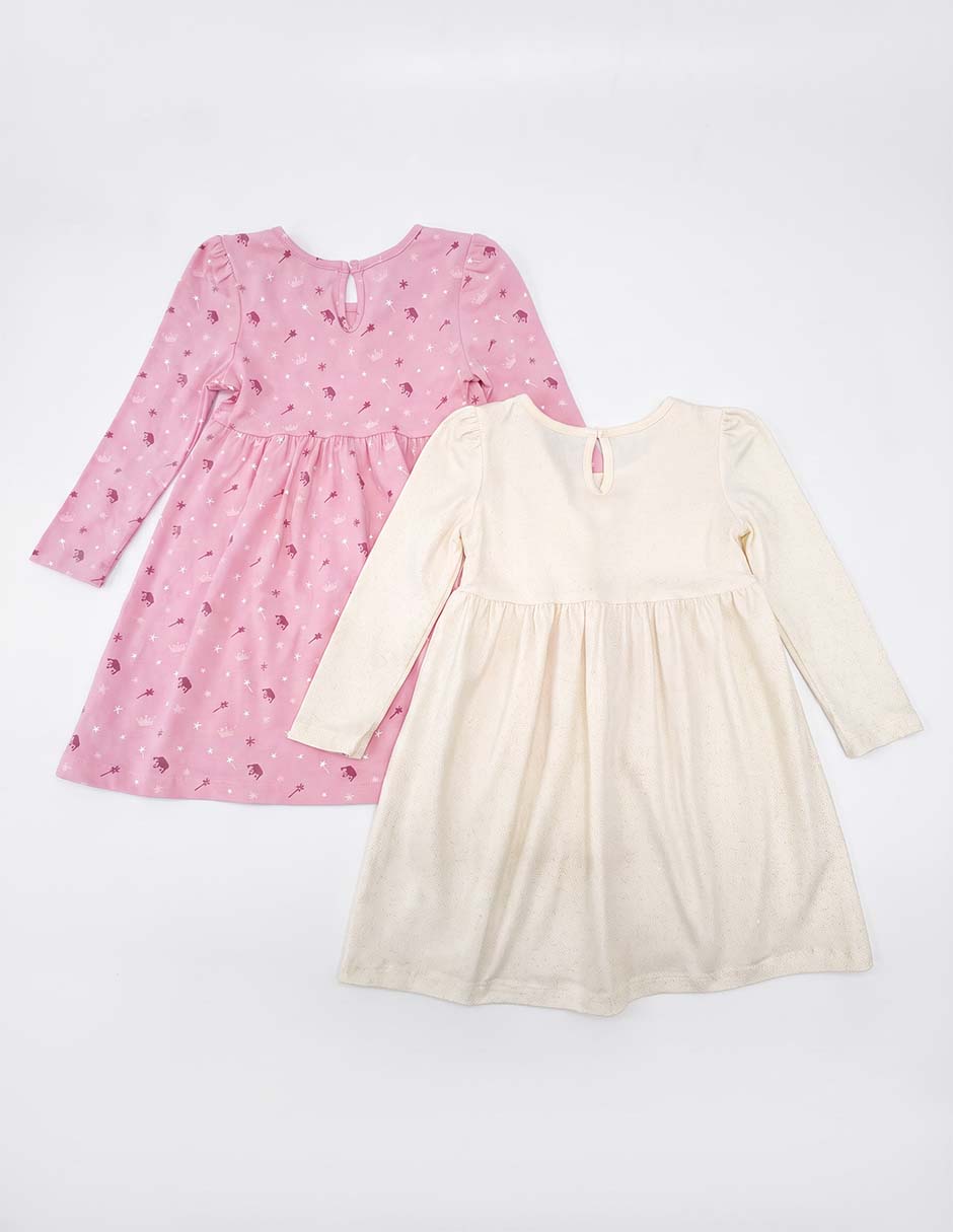 Set vestido manga larga para niña 4