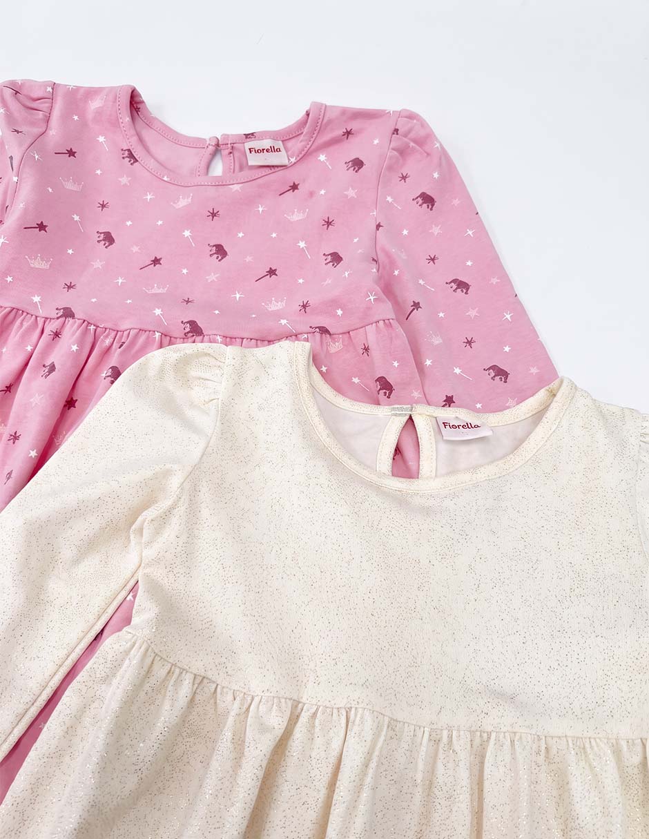 Set vestido manga larga para niña 5