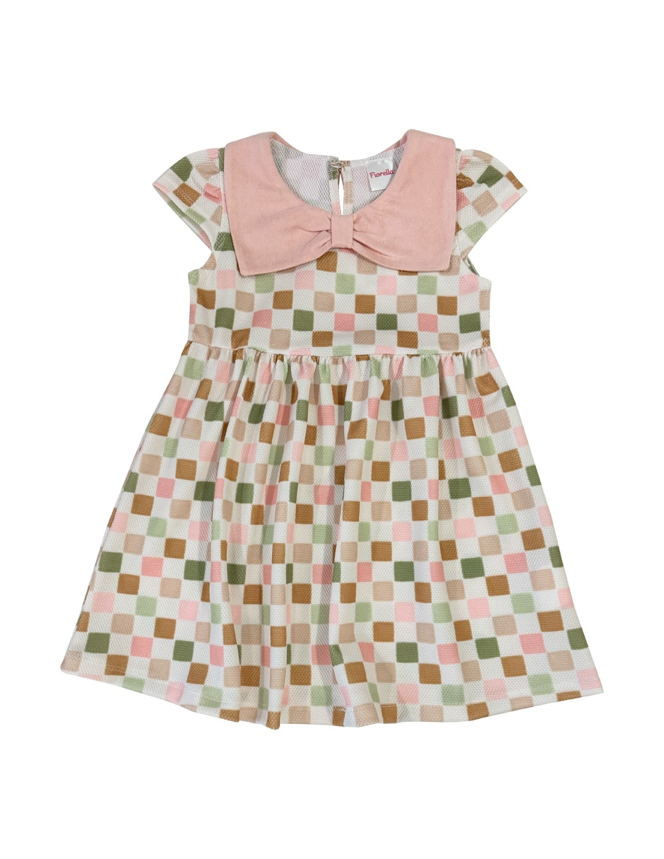 Vestido manga cap para niña