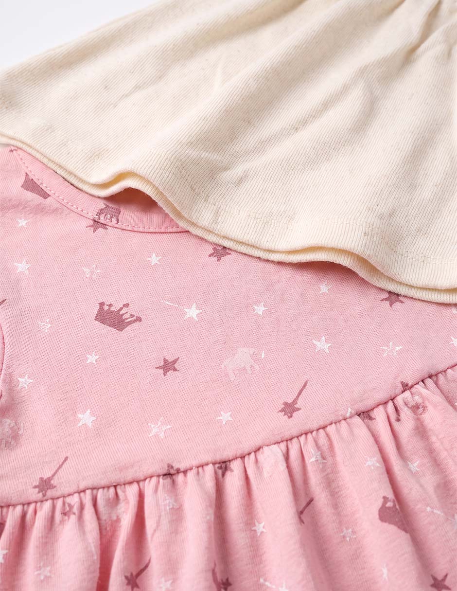 Set vestido manga cap para niña 5