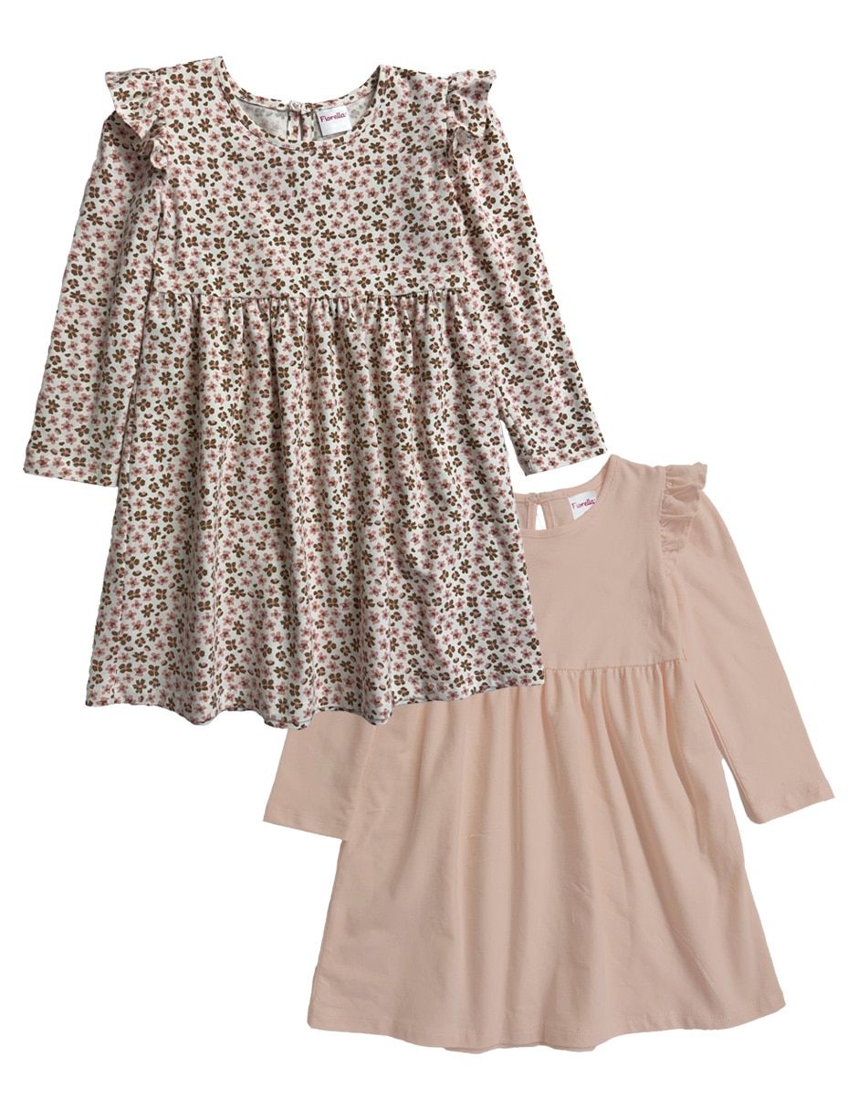 Set vestido manga larga para niña Set vestido manga larga para niña