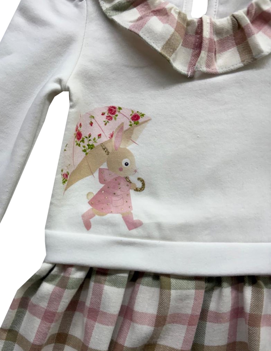 Vestido manga larga para niña 2