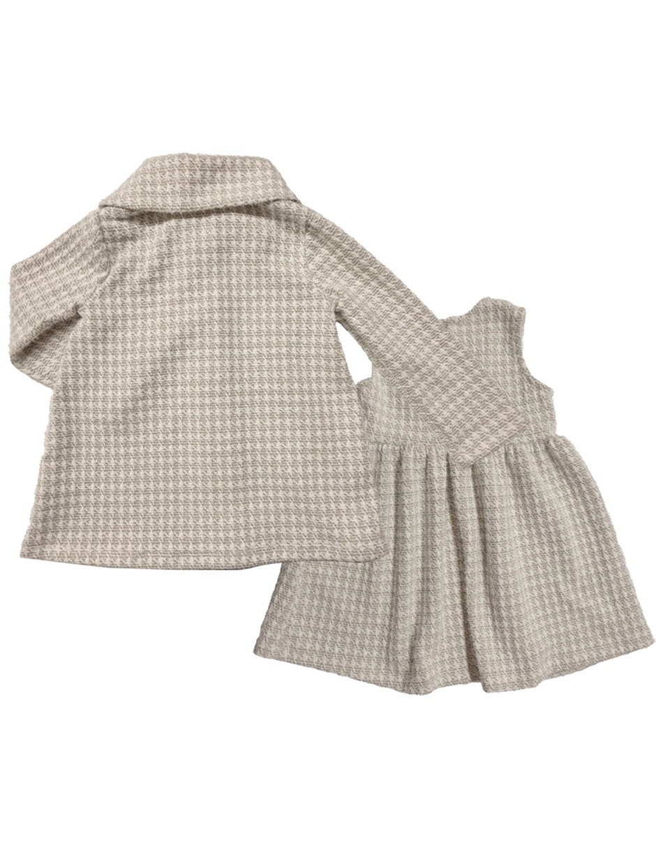 Conjunto vestido casual para niña 4
