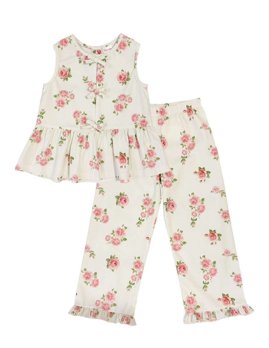 Conjunto pantalón casual de algodón para niña