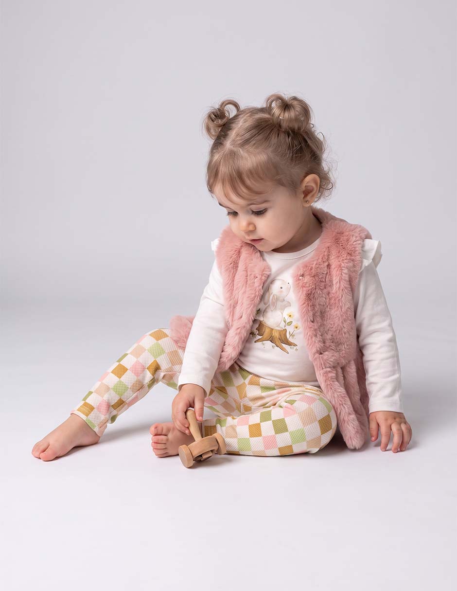 Conjunto casual de algodón para niña Conjunto casual de algodón para niña
