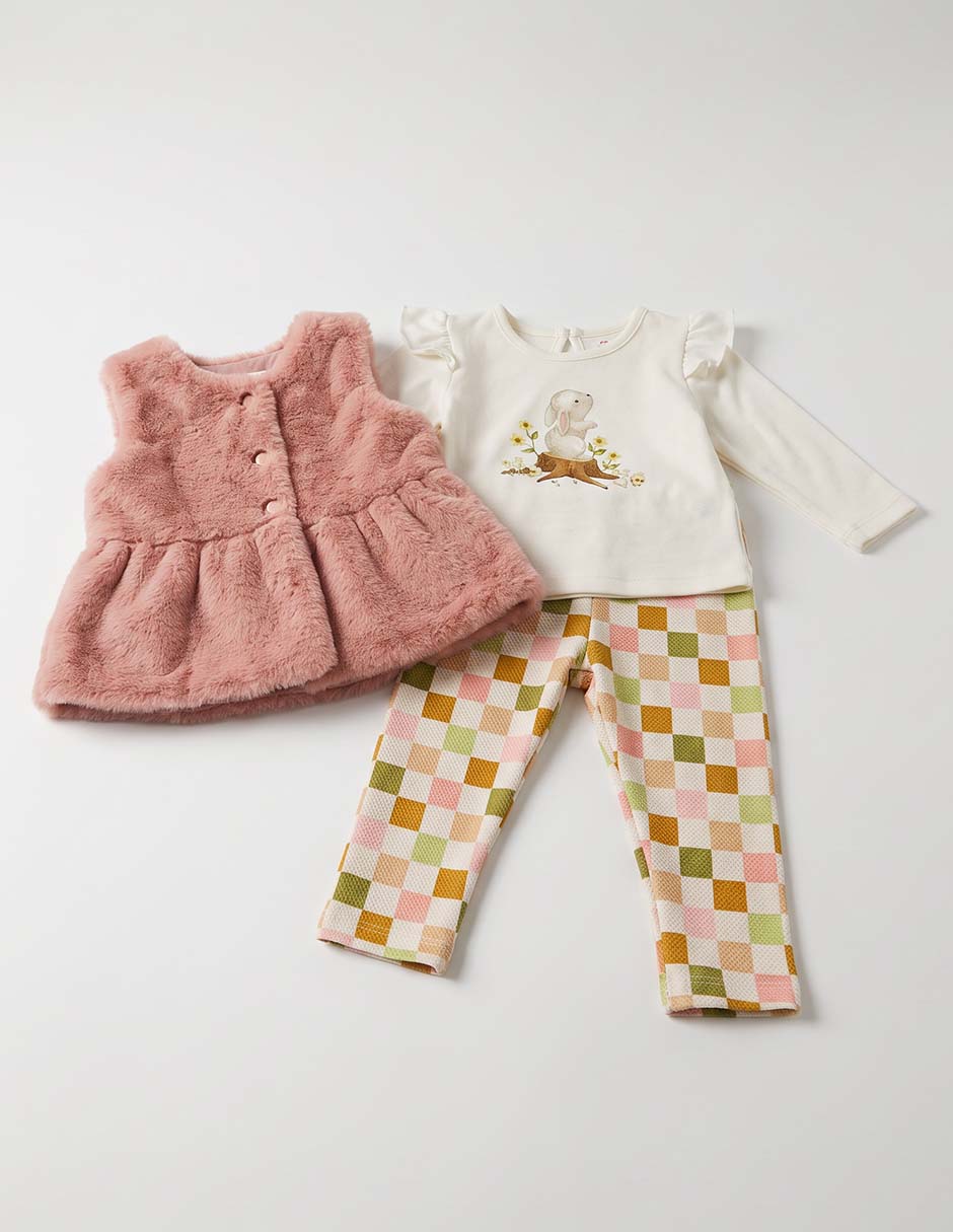 Conjunto casual de algodón para niña 3