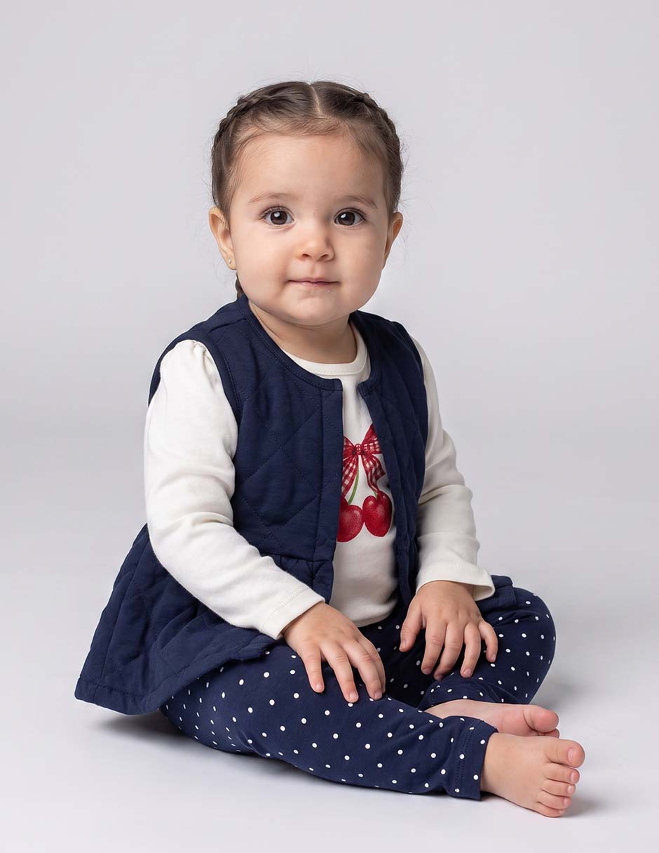 Conjunto casual de algodón para niña