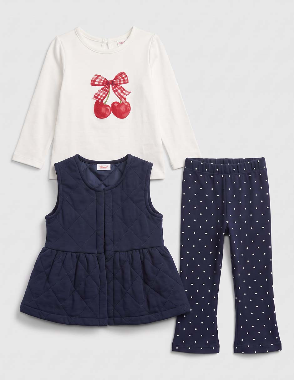 Conjunto casual de algodón para niña 3