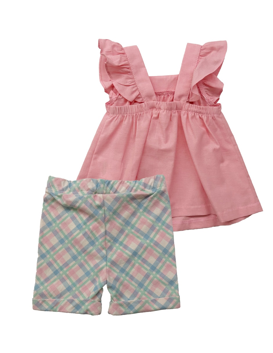 Conjunto short casual de algodón para niña 5