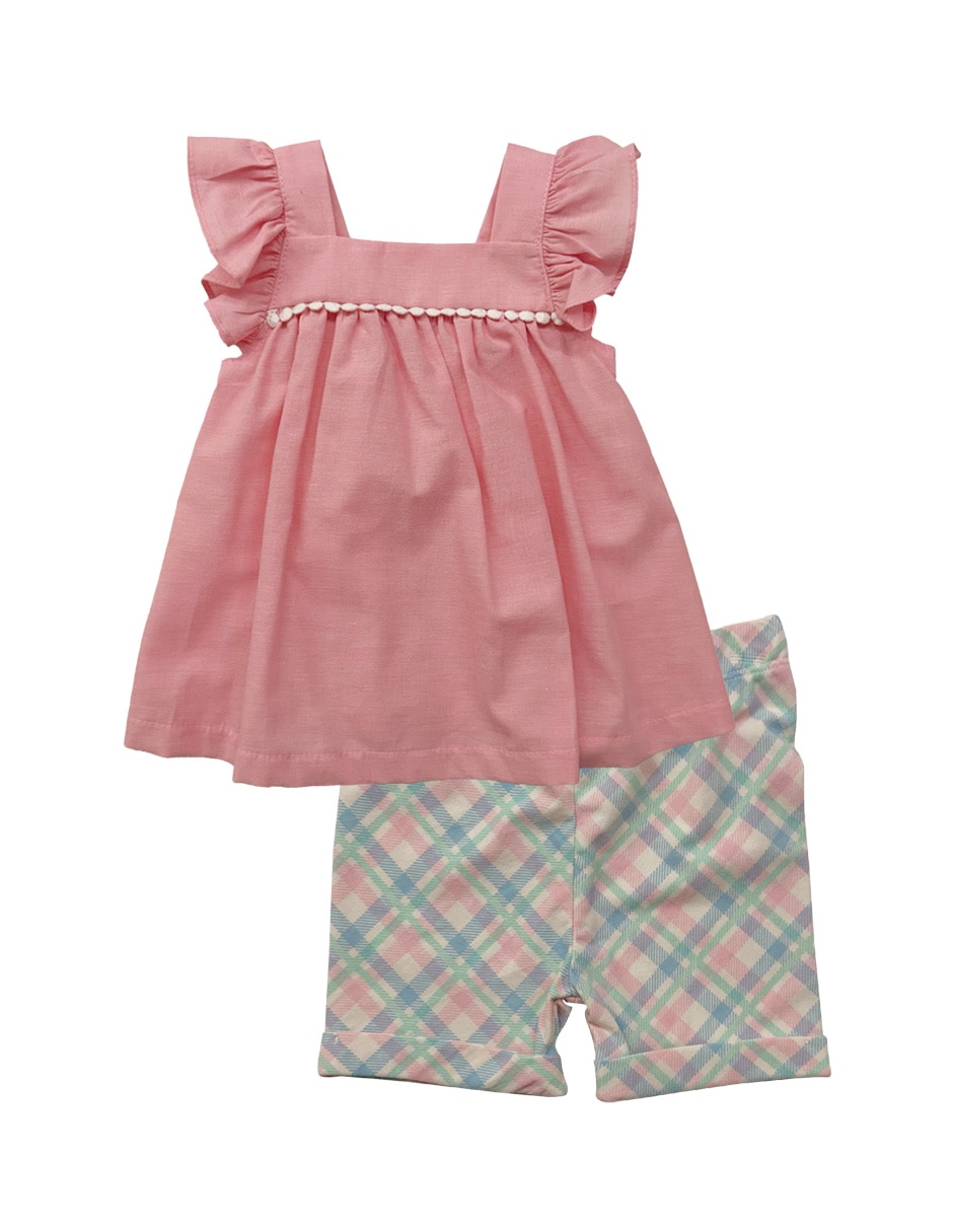 Conjunto short casual de algodón para niña Conjunto short casual de algodón para niña