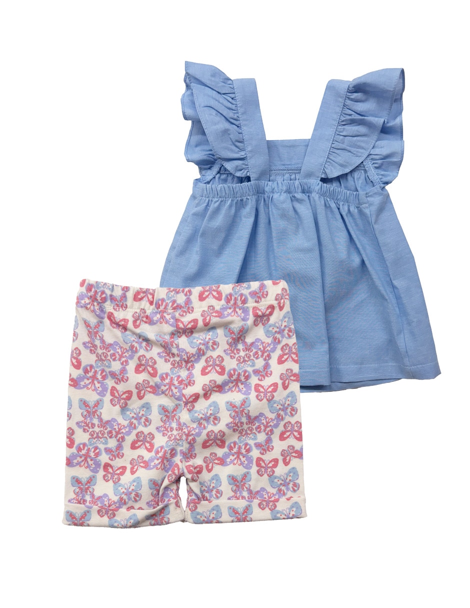 Conjunto short casual de algodón para niña 6