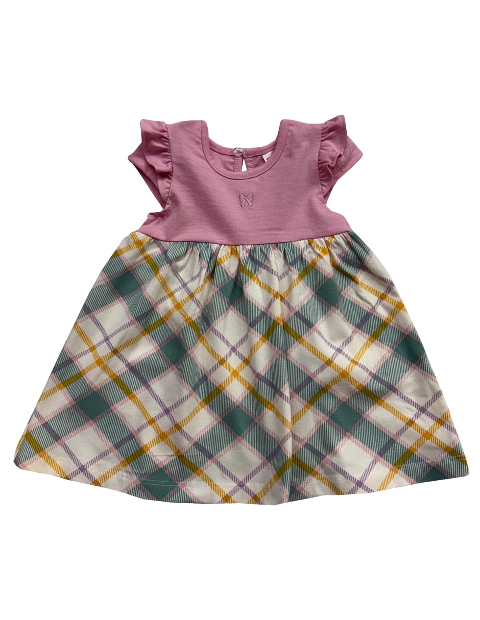 Vestido manga volantes para niña