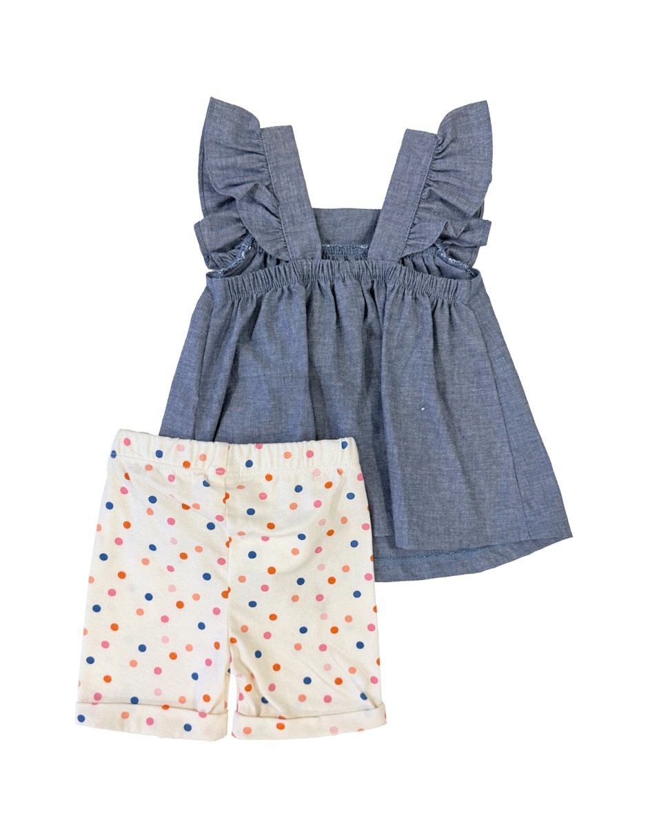 Conjunto short casual de algodón para niña 5