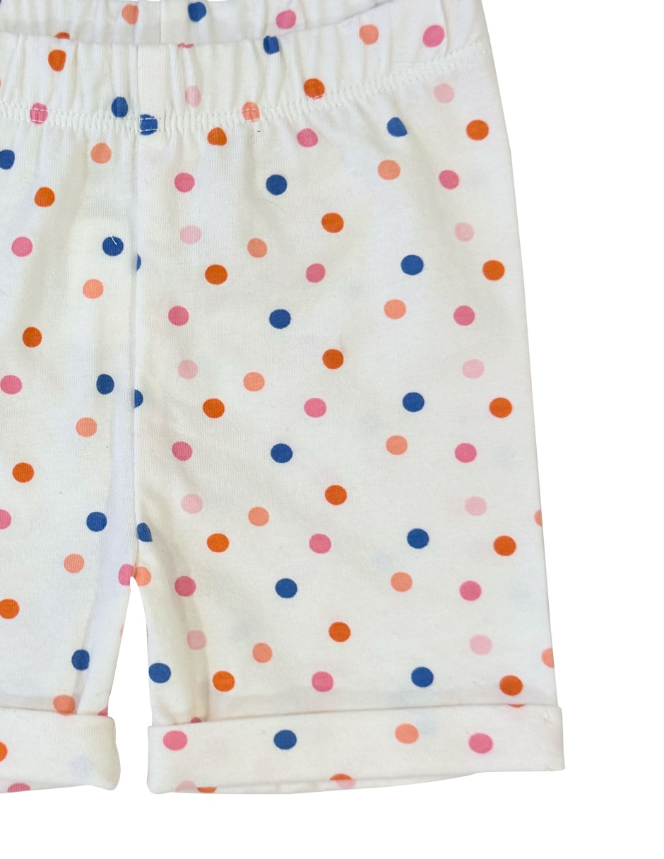 Conjunto short casual de algodón para niña 6
