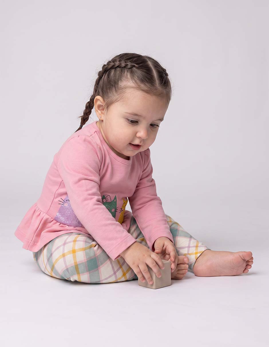 Conjunto casual de algodón para niña
