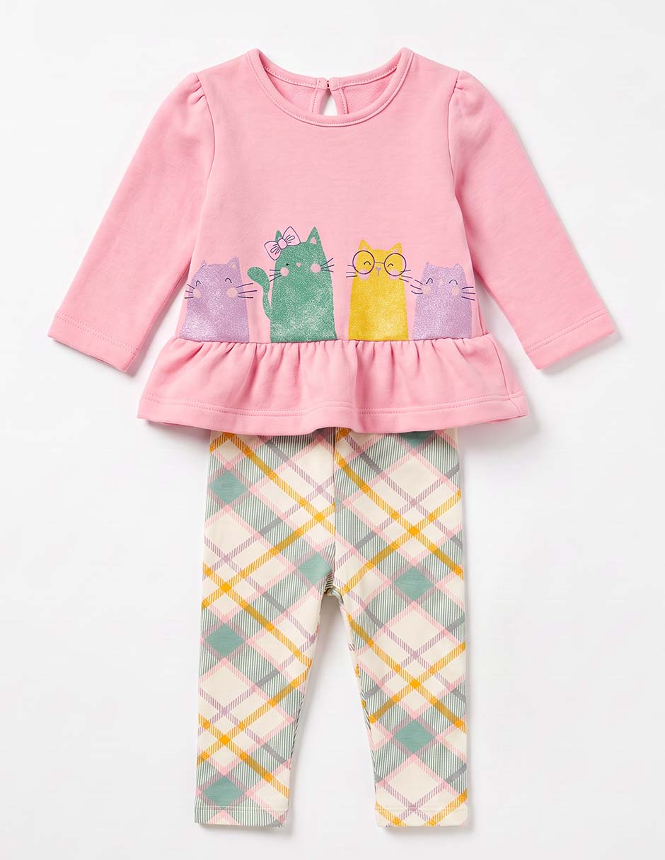 Conjunto casual de algodón para niña 3