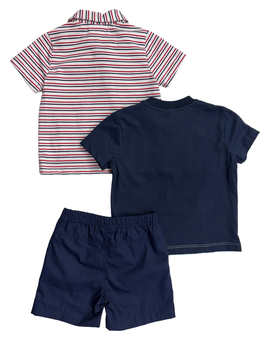 Conjunto de 3 piezas casual de algodón para niño 4