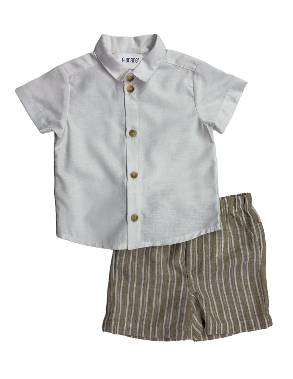 Conjunto short casual de algodón para niño