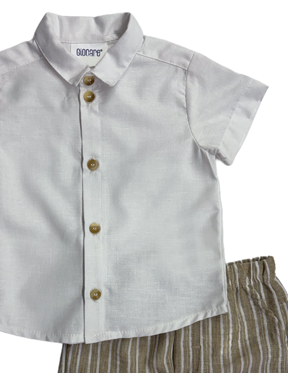 Conjunto short casual de algodón para niño 5