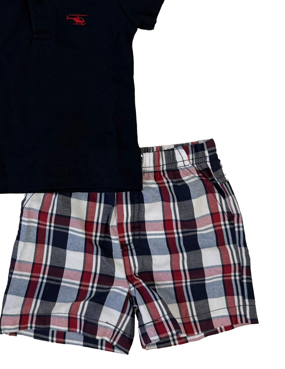 conjunto short casual de algodón para niño 3