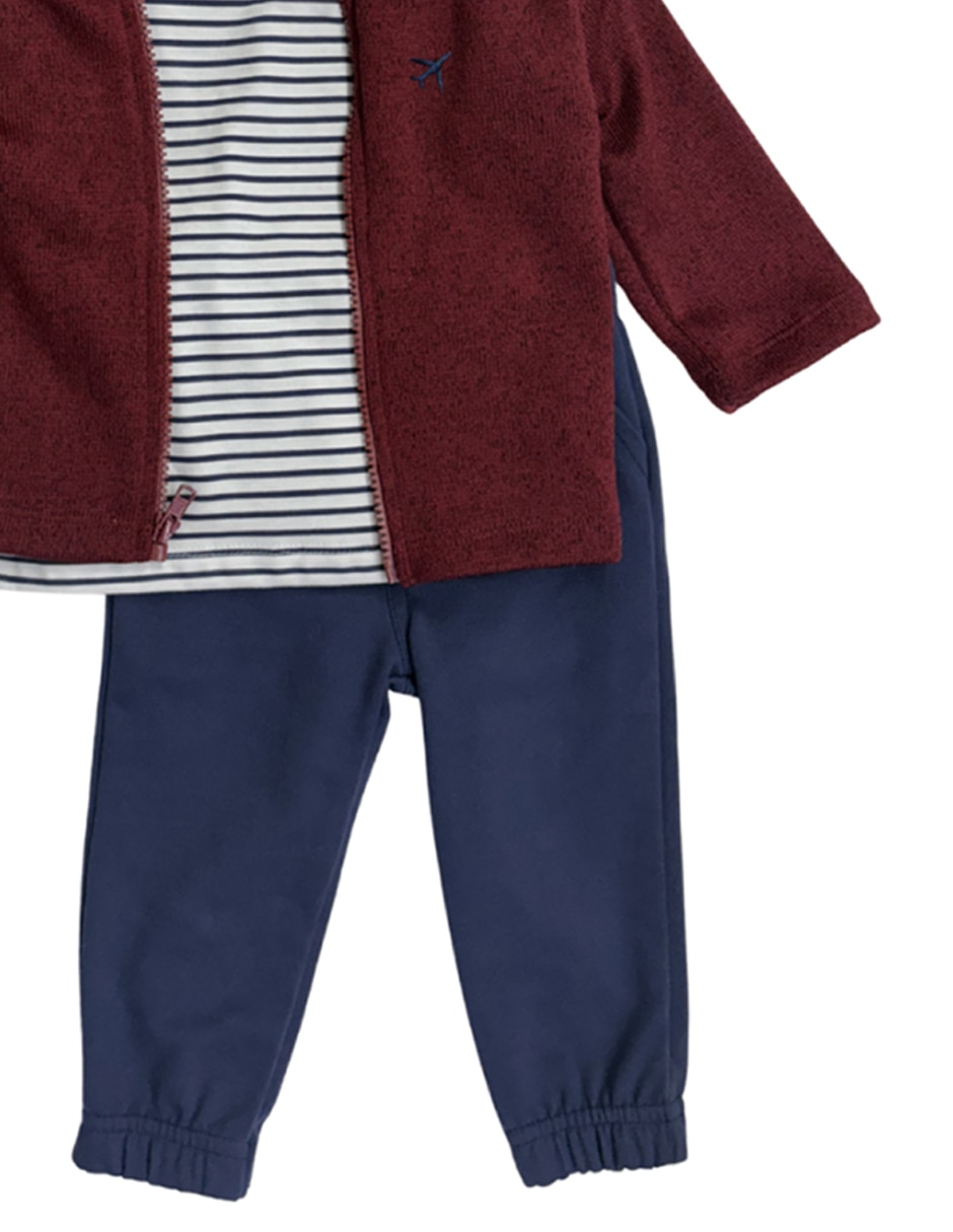 Conjunto de 3 piezas casual de algodón para niño 3