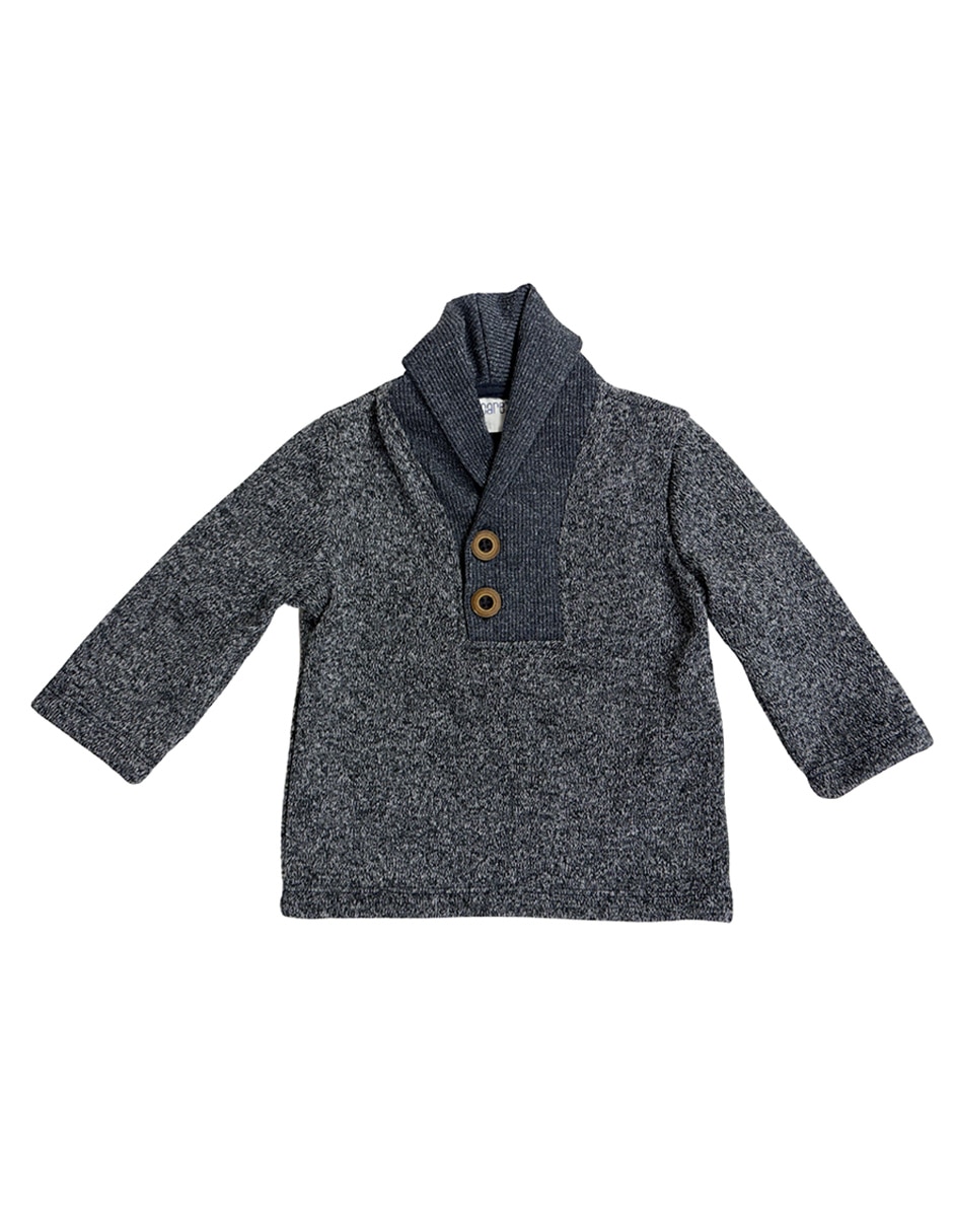 Suéter cuello a contraste para niño Suéter cuello a contraste para niño