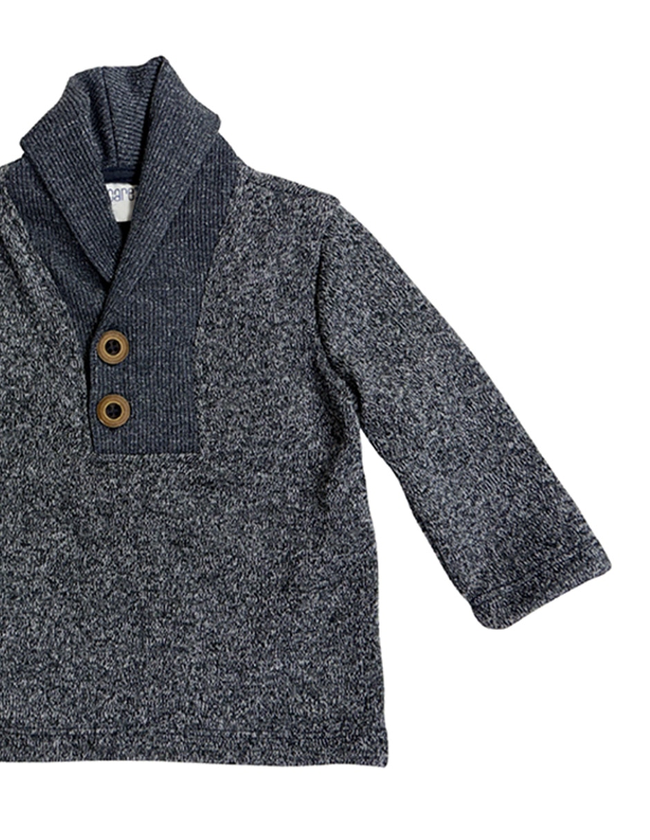 Suéter cuello a contraste para niño 3