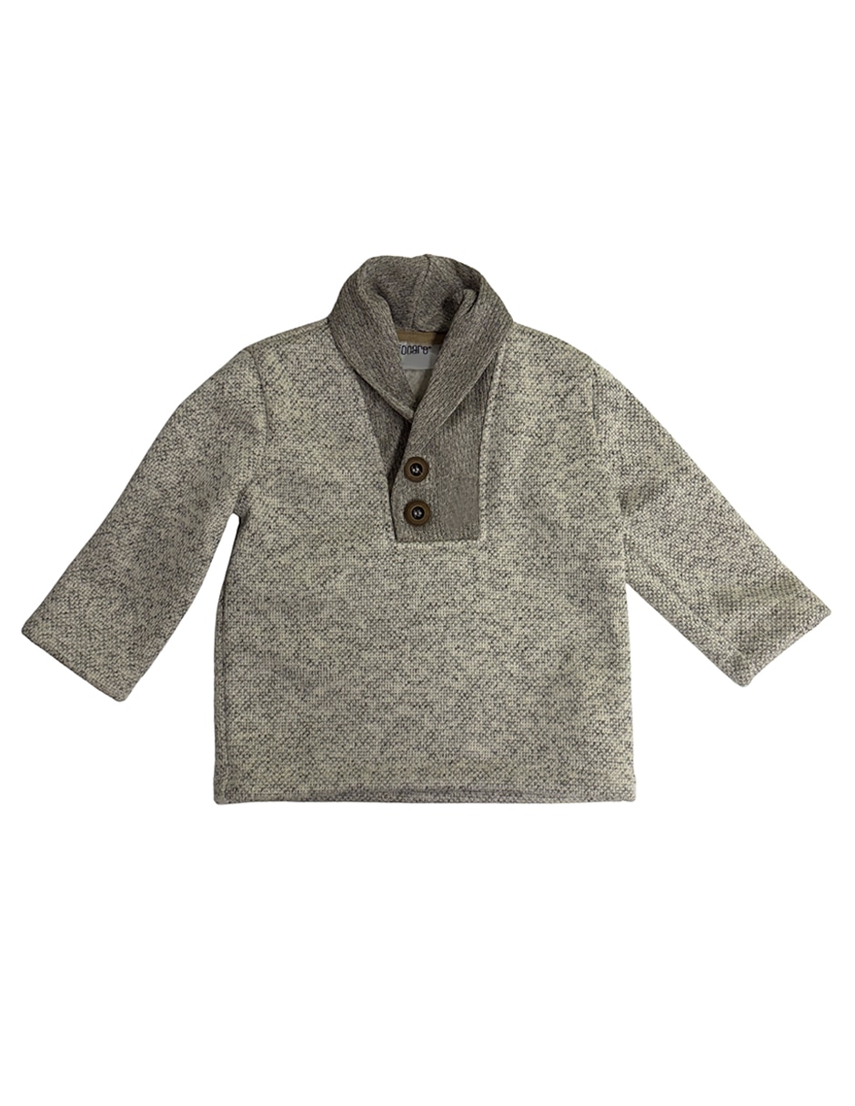 Suéter cuello a contraste para niño