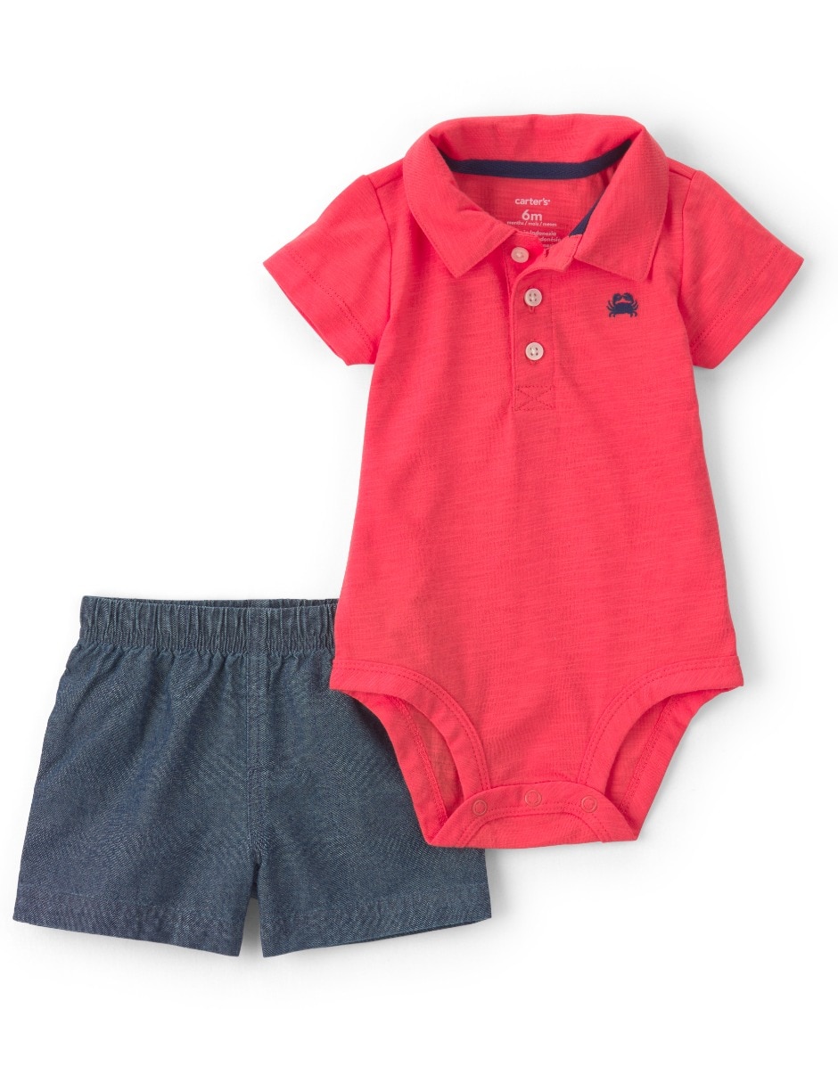 Conjunto short casual de algodón para ni–o Conjunto short casual de algodón para ni–o