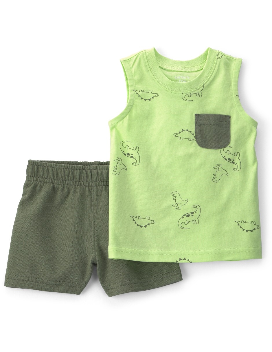 Conjunto short casual carter's de algodón para niño
