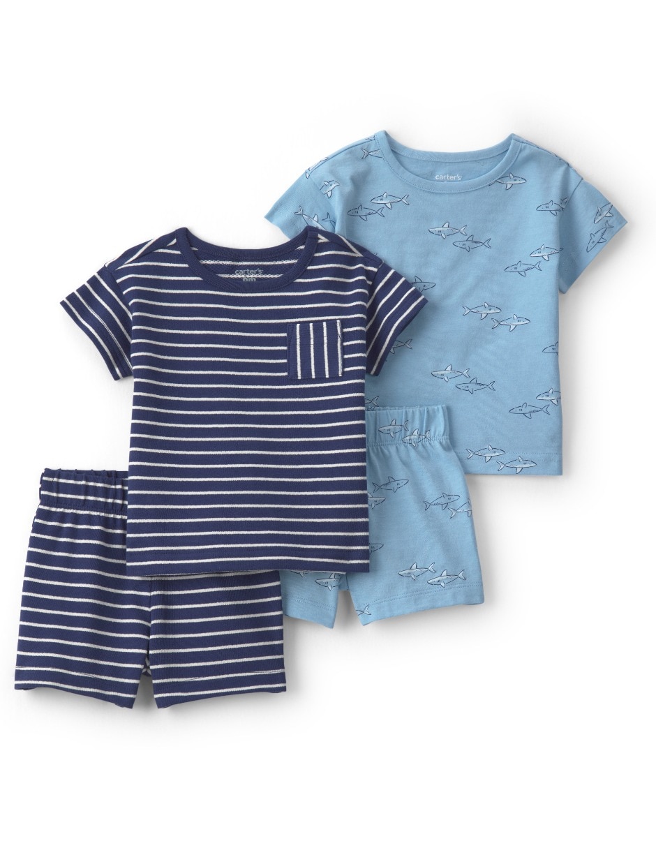 Conjunto short casual carter's de algodón para niño