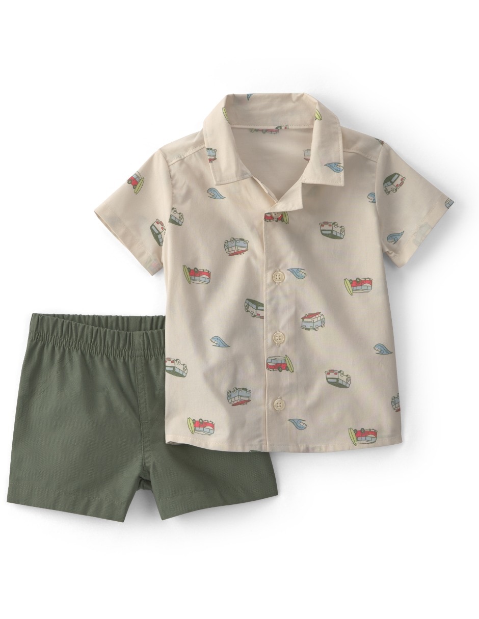 Conjunto short casual carter's de algodón para niño
