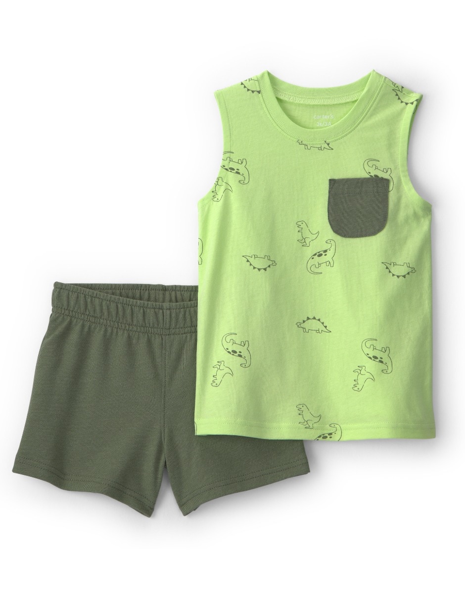 Conjunto short casual carter's de algodón para niño