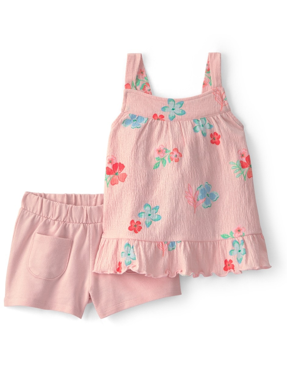 Conjunto de 3 piezas casual carter's de algodón para niña