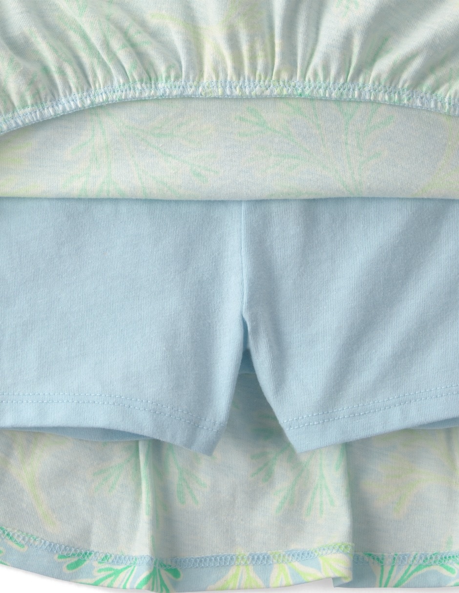 Conjunto falda casual de algodón para ni–a 2