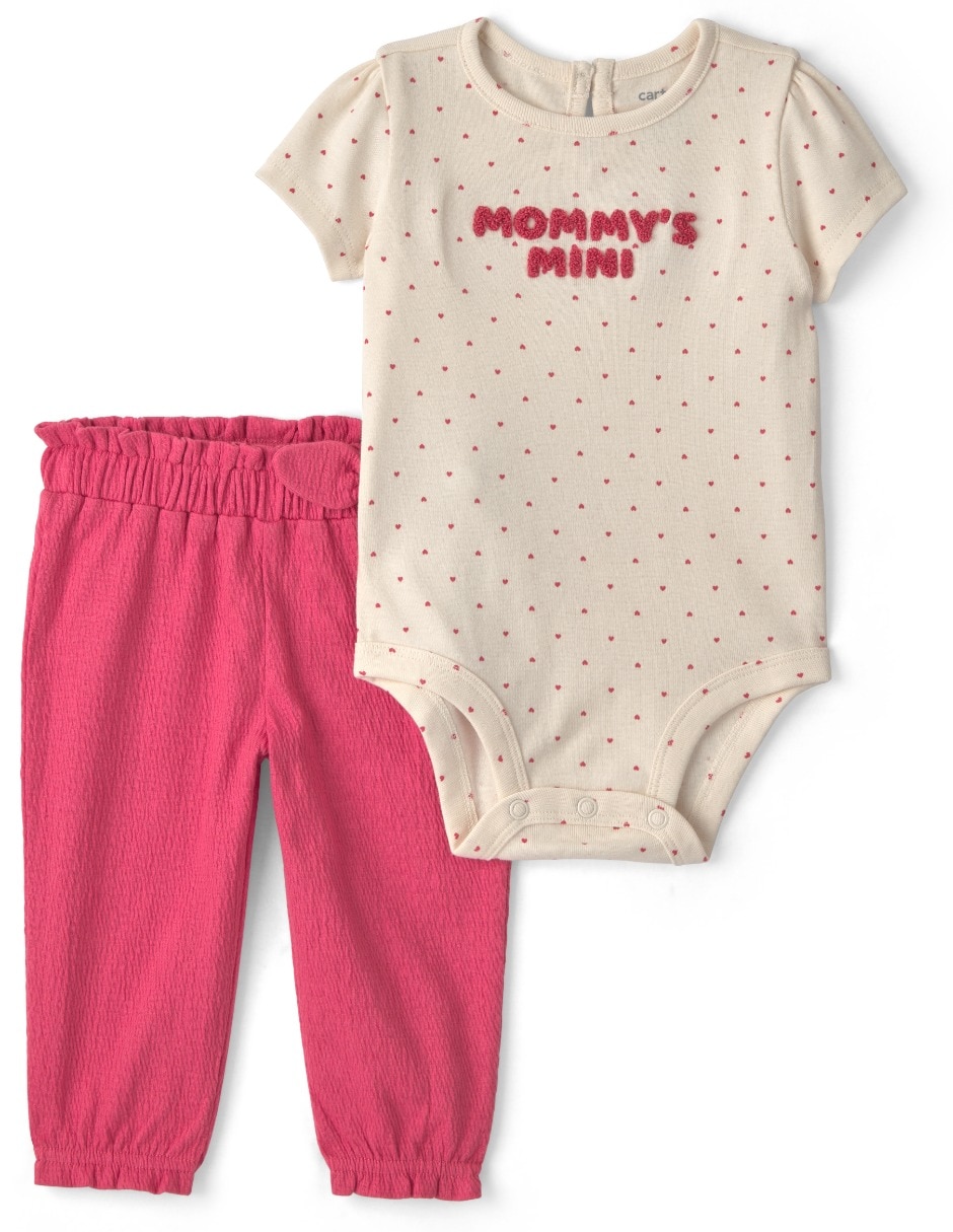 Conjunto pantalón casual de algodón para ni–a Conjunto pantalón casual de algodón para ni–a
