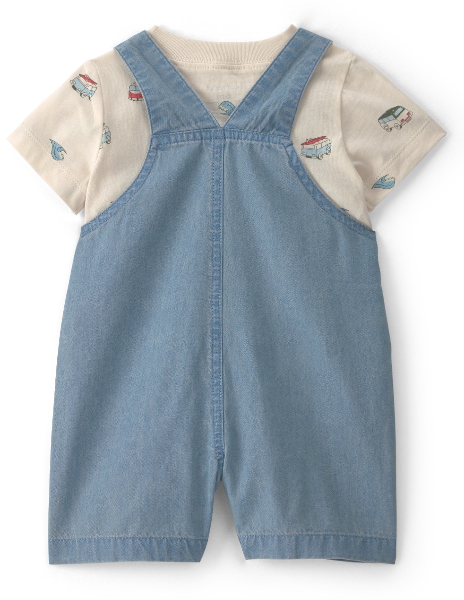 Conjunto overol casual de algodón para ni–o 2