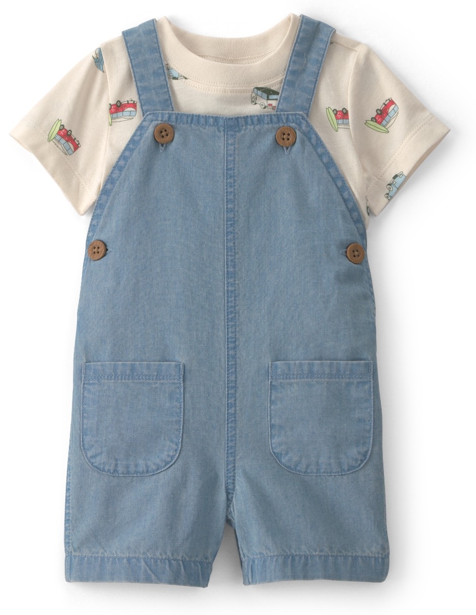 Conjunto overol casual de algodón para ni–o Conjunto overol casual de algodón para ni–o