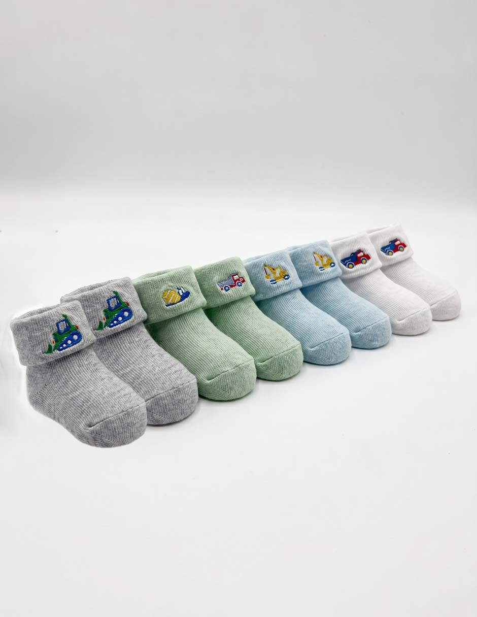 Set de calcetines Little Me de algodón para bebé 8 pares