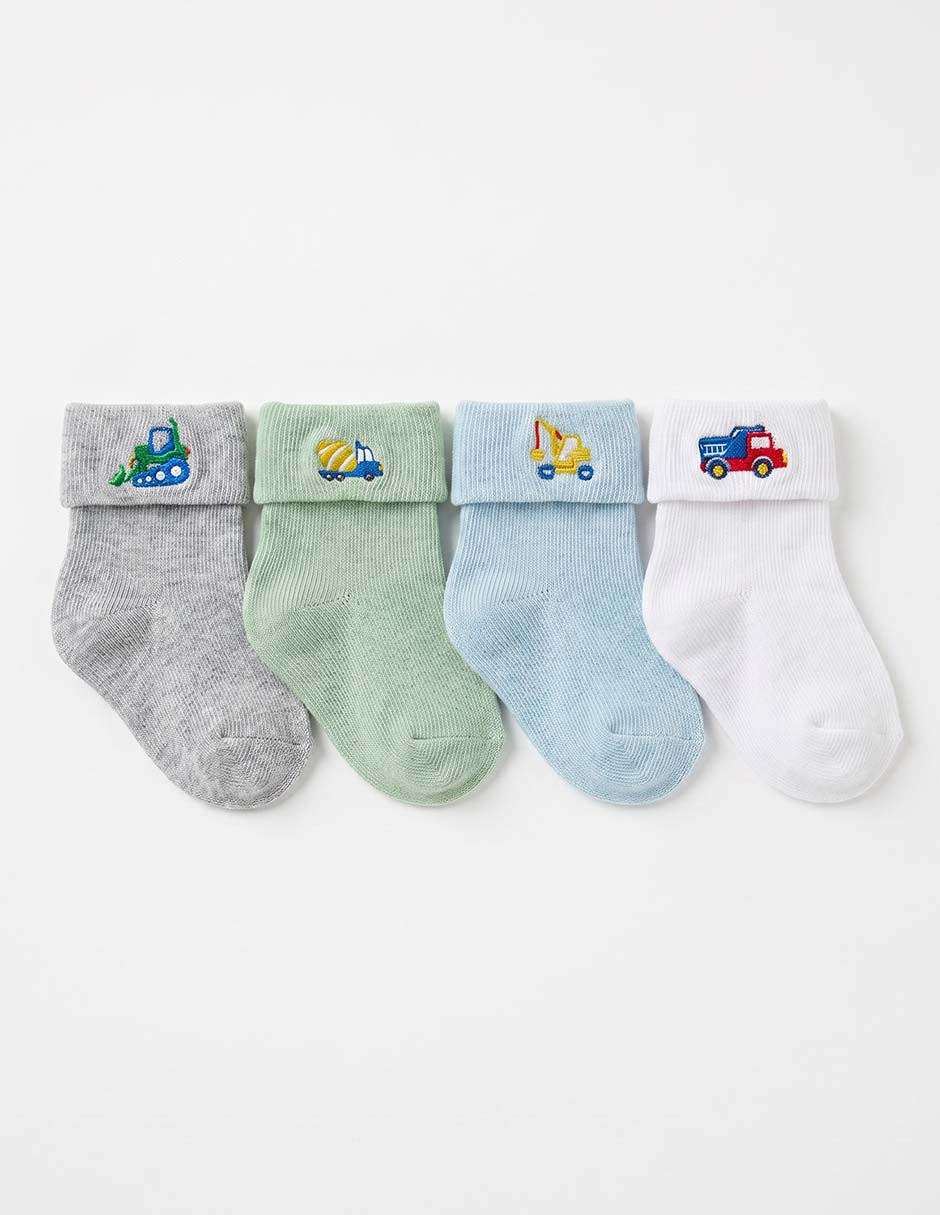 Set de calcetines Little Me de algodón para bebé 8 pares