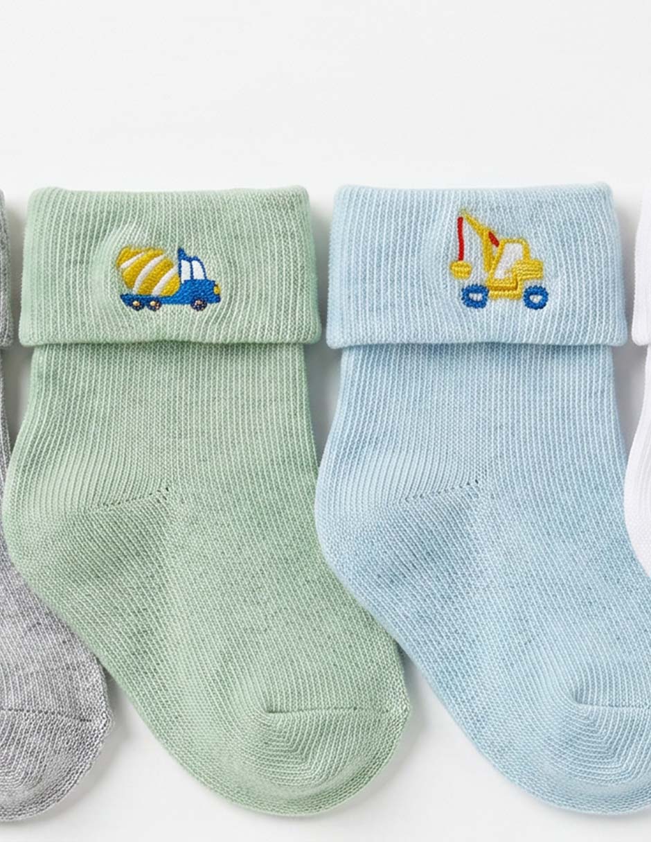 Set de calcetines Little Me de algodón para bebé 8 pares