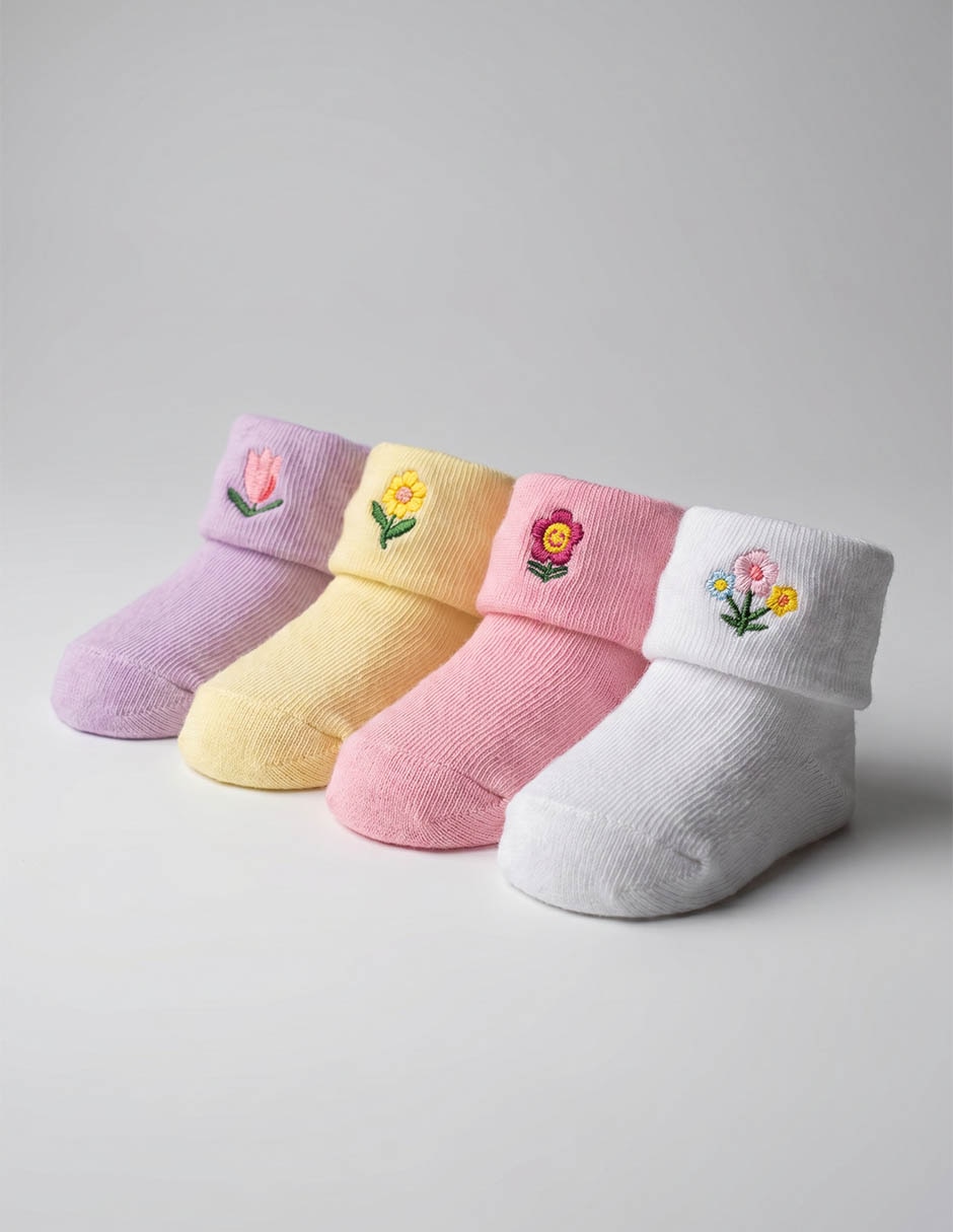 Set de calcetines Little Me de algodón para bebé 8 pares