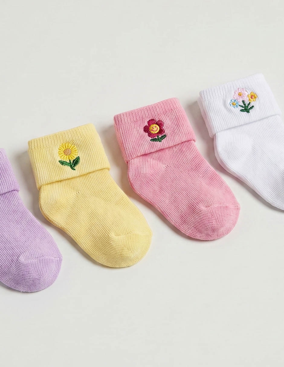 Set de calcetines Little Me de algodón para bebé 8 pares