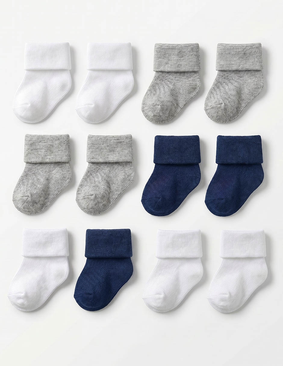 Set calcetín de algodón para niño 6 pares Set calcetín de algodón para niño 6 pares