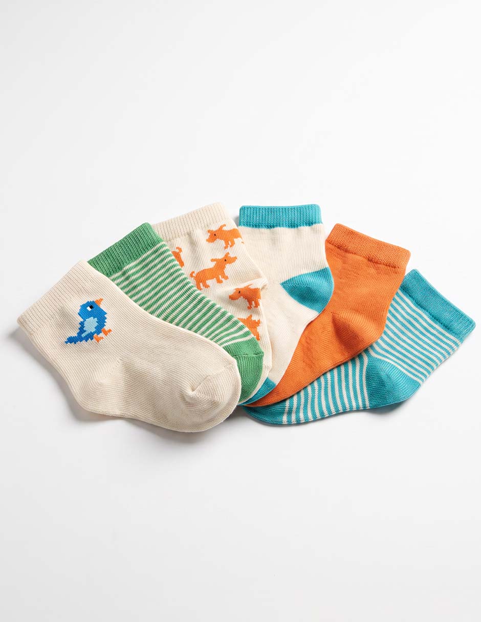 Calcetín punto blanco f de algodón para niño 6 pares Calcetín punto blanco f de algodón para niño 6 pares