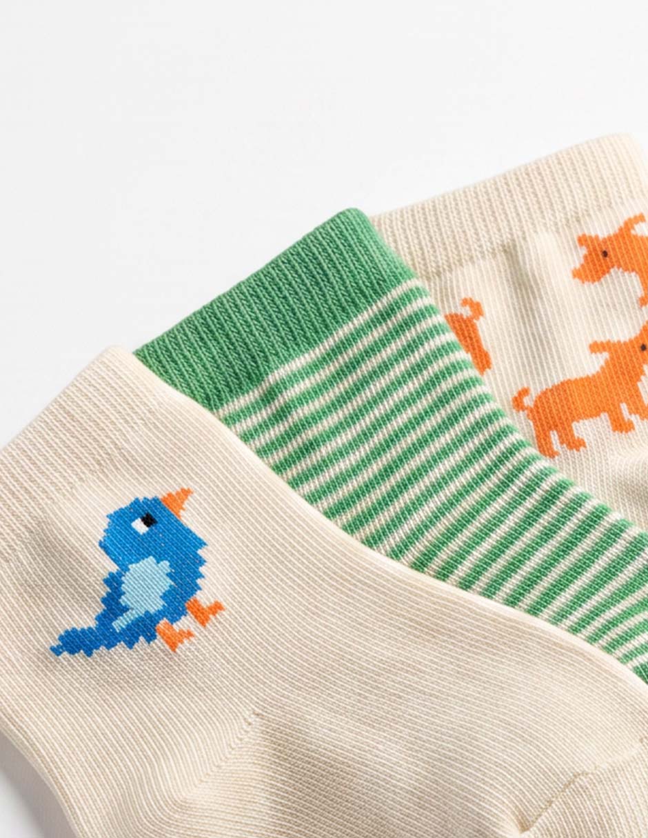 Calcetín punto blanco f de algodón para niño 6 pares 2
