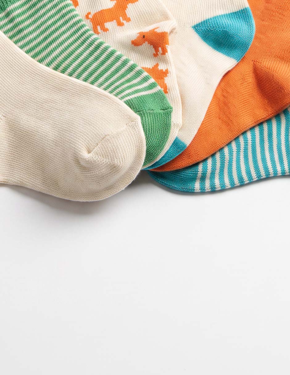 Calcetín punto blanco f de algodón para niño 6 pares 3