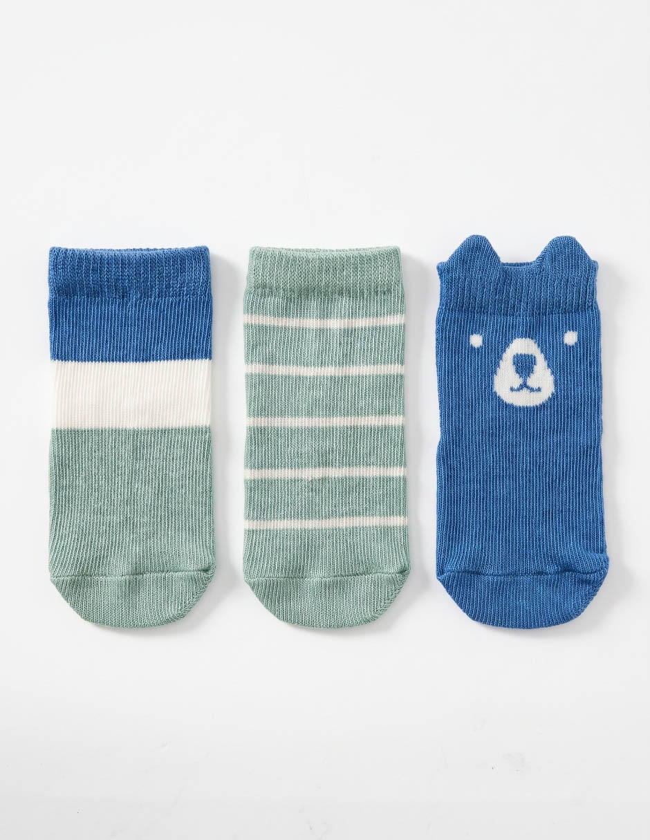 Calcetín de algodón para niño 3 pares Calcetín de algodón para niño 3 pares