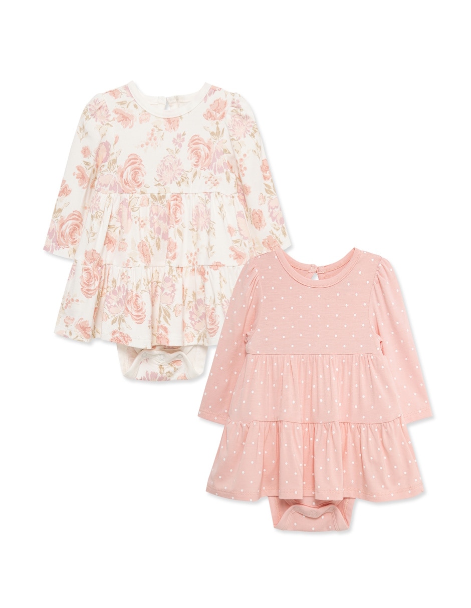 Set vestido manga larga para bebé Set vestido manga larga para bebé